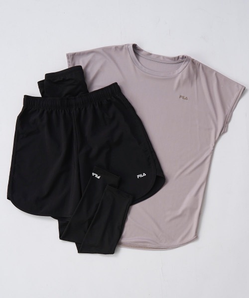 FILA(フィラ)の「【FILA:フィラ】レディース水陸両用フィットネスウェア3点セット セット水着 サウナサ活 UVカット 吸水速乾 ヨガウェア ピラティス トレーニングウェア(水着・レディース・ブラック/ホワイト/グレー/ミント/ダークパープル/ベージュ・SMALL/MEDIUM/X-LARGE/LARGE/XXXX-LARGE/XXX-LARGE/XX-LARGE)」の13枚目の写真