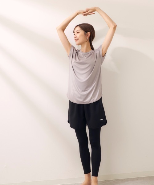 FILA(フィラ)の「【FILA:フィラ】レディース水陸両用フィットネスウェア3点セット セット水着 サウナサ活 UVカット 吸水速乾 ヨガウェア ピラティス トレーニングウェア(水着・レディース・ブラック/ホワイト/グレー/ミント/ダークパープル/ベージュ・SMALL/MEDIUM/X-LARGE/LARGE/XXXX-LARGE/XXX-LARGE/XX-LARGE)」の20枚目の写真