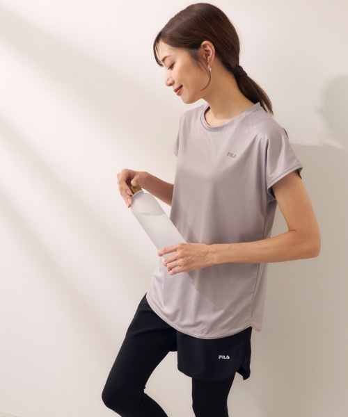 FILA(フィラ)の「【FILA:フィラ】レディース水陸両用フィットネスウェア3点セット セット水着 サウナサ活 UVカット 吸水速乾 ヨガウェア ピラティス トレーニングウェア(水着・レディース・ブラック/ホワイト/グレー/ミント/ダークパープル/ベージュ・SMALL/MEDIUM/X-LARGE/LARGE/XXXX-LARGE/XXX-LARGE/XX-LARGE)」の22枚目の写真