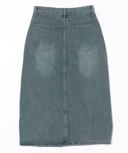 COMON＋（コモンプラス）の「センタースリット入りデニムスカート（デニムスカート・レディース・インディゴブルー・L/M/S/XL）」の14枚目の写真