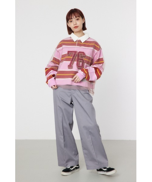 RODEO CROWNS WIDE BOWL（ロデオクラウンズワイドボウル）の「ミリタリーナンバリングシアートップス（その他トップス・レディース・オフホワイト/マジェンタ/ブラック・FREE）」の15枚目の写真