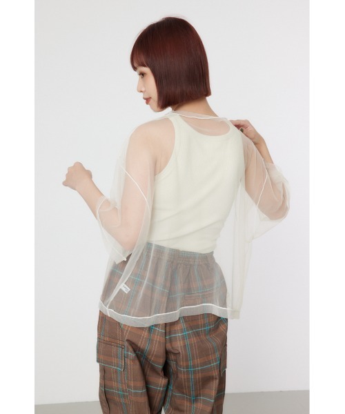 RODEO CROWNS WIDE BOWL（ロデオクラウンズワイドボウル）の「ミリタリーナンバリングシアートップス（その他トップス・レディース・オフホワイト/マジェンタ/ブラック・FREE）」の11枚目の写真