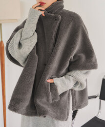 KOBE LETTUCE | ボアケープコート(ポンチョ)