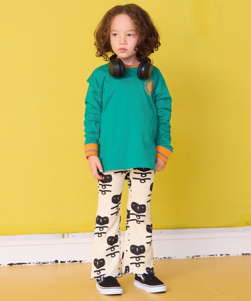 LSP WOW（エルエスピーワオ）の「【LSP WOW!】ラインボーダーリブロンT（Tシャツ/カットソー・キッズ・ホワイト/グリーン/ピンク/チャコール/ネイビー・80/90/100/110/120/130/140/150）」の12枚目の写真