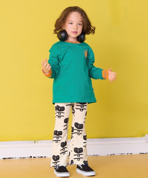 LSP WOW（エルエスピーワオ）の「【LSP WOW!】ラインボーダーリブロンT（Tシャツ/カットソー・キッズ・ホワイト/グリーン/ピンク/チャコール/ネイビー・80/90/100/110/120/130/140/150）」の11枚目の写真