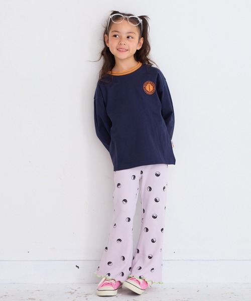 LSP WOW（エルエスピーワオ）の「【LSP WOW!】ラインボーダーリブロンT（Tシャツ/カットソー・キッズ・ホワイト/グリーン/ピンク/チャコール/ネイビー・80/90/100/110/120/130/140/150）」の10枚目の写真