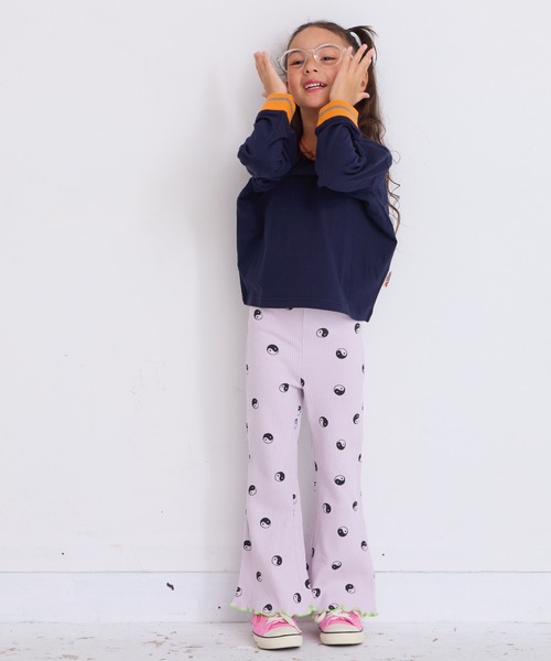 LSP WOW（エルエスピーワオ）の「【LSP WOW!】ラインボーダーリブロンT（Tシャツ/カットソー・キッズ・ホワイト/グリーン/ピンク/チャコール/ネイビー・80/90/100/110/120/130/140/150）」の8枚目の写真