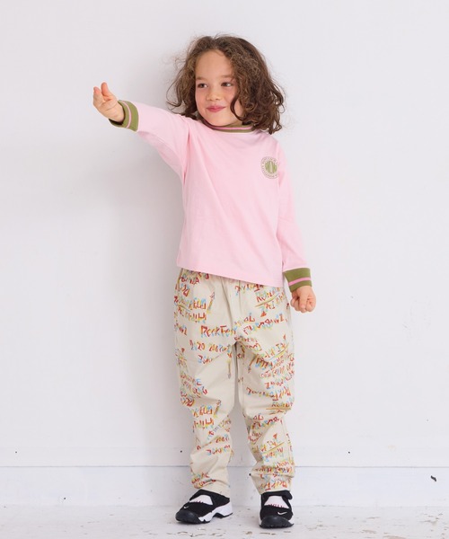 LSP WOW（エルエスピーワオ）の「【LSP WOW!】ラインボーダーリブロンT（Tシャツ/カットソー・キッズ・ホワイト/グリーン/ピンク/チャコール/ネイビー・80/90/100/110/120/130/140/150）」の17枚目の写真