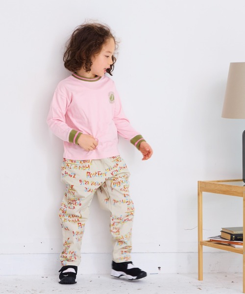 LSP WOW（エルエスピーワオ）の「【LSP WOW!】ラインボーダーリブロンT（Tシャツ/カットソー・キッズ・ホワイト/グリーン/ピンク/チャコール/ネイビー・80/90/100/110/120/130/140/150）」の16枚目の写真