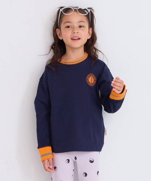 LSP WOW（エルエスピーワオ）の「【LSP WOW!】ラインボーダーリブロンT（Tシャツ/カットソー・キッズ・ホワイト/グリーン/ピンク/チャコール/ネイビー・80/90/100/110/120/130/140/150）」の19枚目の写真