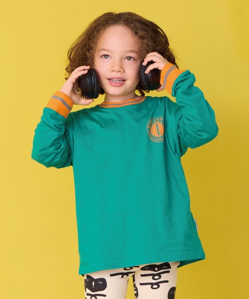 LSP WOW（エルエスピーワオ）の「【LSP WOW!】ラインボーダーリブロンT（Tシャツ/カットソー・キッズ・ホワイト/グリーン/ピンク/チャコール/ネイビー・80/90/100/110/120/130/140/150）」の20枚目の写真