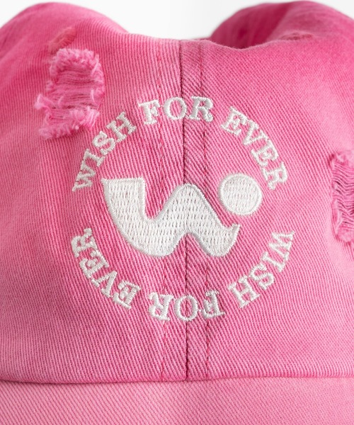WISH FOR EVER(ウィッシュフォーエバー)の「VINTAGE DESIGN DAMAGE CAP/ヴィンテージデザインダメージキャップ(キャップ・メンズ・ピンク/ネイビー/ブラック・FREE)」の9枚目の写真