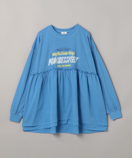coen（コーエン）の「フハクドッキングロゴプリントロングスリーブTシャツ（Tシャツ/カットソー・レディース・ライトグレー/ダークグレー/コバルトブルー/オフホワイト・M/L）」の4枚目の写真