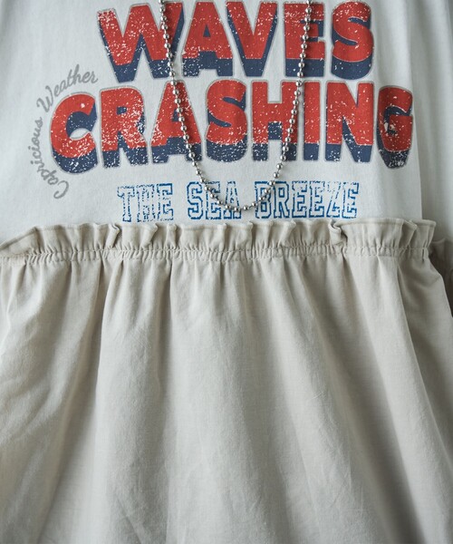 coen（コーエン）の「フハクドッキングロゴプリントロングスリーブTシャツ（Tシャツ/カットソー・レディース・ライトグレー/ダークグレー/コバルトブルー/オフホワイト・M/L）」の12枚目の写真