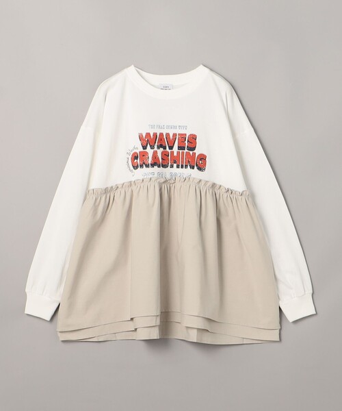 coen（コーエン）の「フハクドッキングロゴプリントロングスリーブTシャツ（Tシャツ/カットソー・レディース・ライトグレー/ダークグレー/コバルトブルー/オフホワイト・M/L）」の19枚目の写真