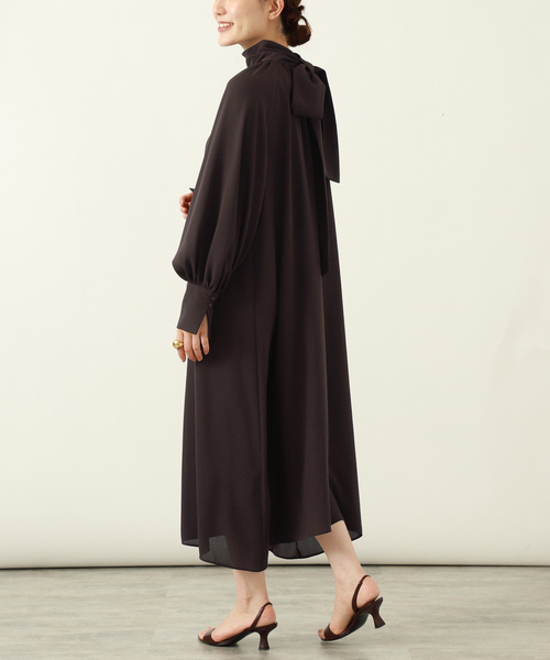 VERMEIL par iena  2wayボウタイワンピース　ネイビー　長袖 追加》2wayボウタイワンピース（ワンピース）｜VERMEIL par iena