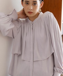 VIS | 【洗える】スタンドカラーレイヤードブラウス(シャツ/ブラウス)