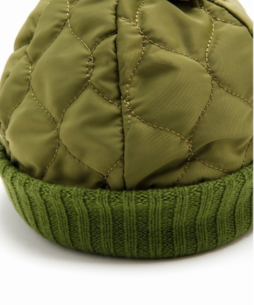 Casselini（キャセリーニ）の「Casselini(キャセリーニ)キルティングリボンワッチ（ニットキャップ/ビーニー・レディース・カーキ/ブラック/グレー・FREE）」の7枚目の写真