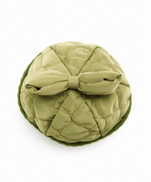 Casselini（キャセリーニ）の「Casselini(キャセリーニ)キルティングリボンワッチ（ニットキャップ/ビーニー・レディース・カーキ/ブラック/グレー・FREE）」の10枚目の写真