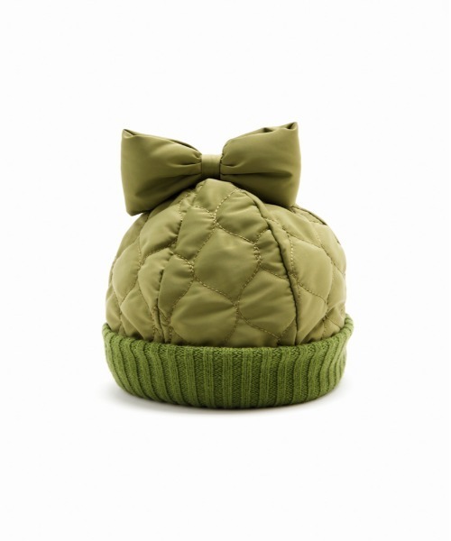 Casselini（キャセリーニ）の「Casselini(キャセリーニ)キルティングリボンワッチ（ニットキャップ/ビーニー・レディース・カーキ/ブラック/グレー・FREE）」の14枚目の写真