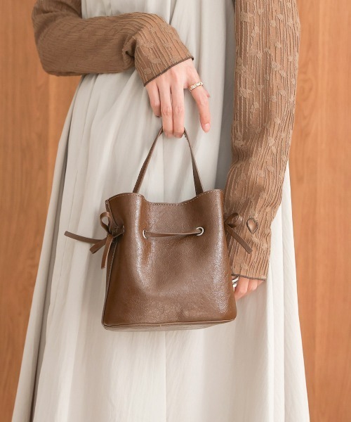 Bab（バブ）の「サイドリボン2WAYバッグ（ショルダーバッグ・レディース・ブラウン/ベージュ/ブラック・ONESIZE）」の11枚目の写真