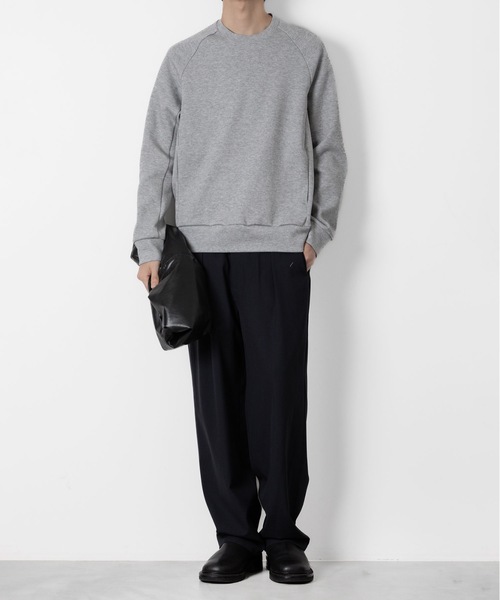 ATTACHMENT(アタッチメント)の「CO/PE ダブルニット プルオーバー / CO/PE DOUBLE KNIT PULLOVER(スウェット・メンズ・ブラック/ライトブラウン/グレー・3/2/1)」の13枚目の写真