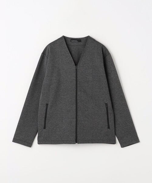 green label relaxing(グリーンレーベルリラクシング)の「【WEB限定】JUST fit ポンチ スウェット カーディガン(カーディガン/ボレロ・メンズ・ダークグレー/ブラック・S/M/L/XL)」の6枚目の写真