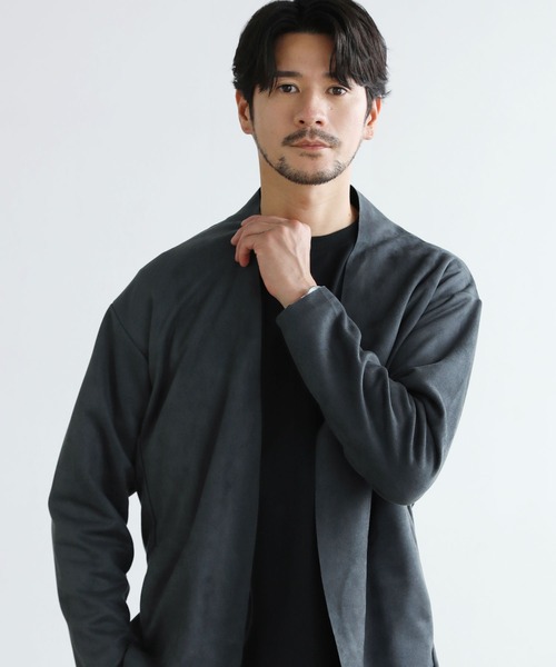 セール】【セットアップ2点セット】ピーチスキンポンチ ノーカラー