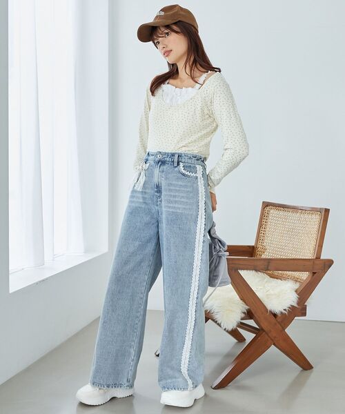 MAJESTIC LEGON(マジェスティックレゴン)の「フロントギャザーフリルトップス(Tシャツ/カットソー・レディース・ブラック/グレー/ホワイト系その他2・MEDIUM)」の22枚目の写真