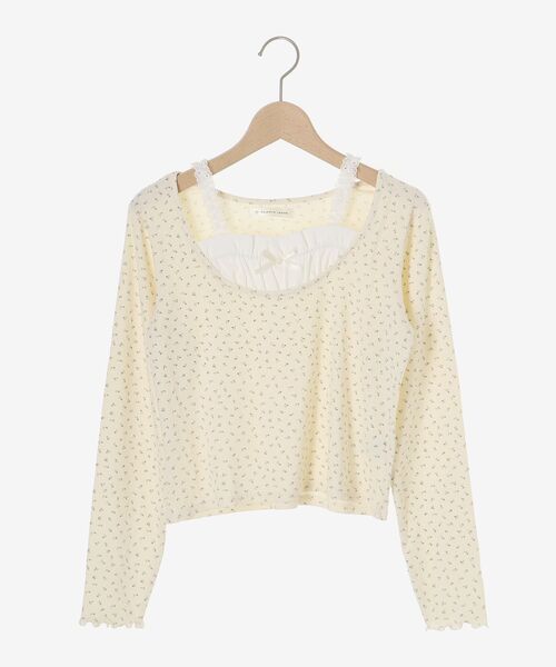 MAJESTIC LEGON(マジェスティックレゴン)の「フロントギャザーフリルトップス(Tシャツ/カットソー・レディース・ブラック/グレー/ホワイト系その他2・MEDIUM)」の7枚目の写真