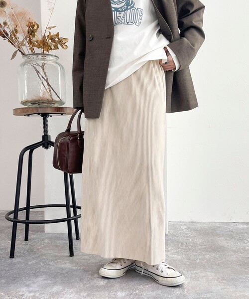 fredy emue（フレディエミュ）の「カットコールタイトスカート（スカート・レディース・ホワイト系その他/ベージュ/ブラック/ブラック系その他・38）」の4枚目の写真