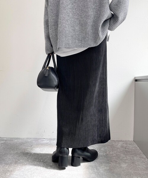 fredy emue（フレディエミュ）の「カットコールタイトスカート（スカート・レディース・ホワイト系その他/ベージュ/ブラック/ブラック系その他・38）」の2枚目の写真