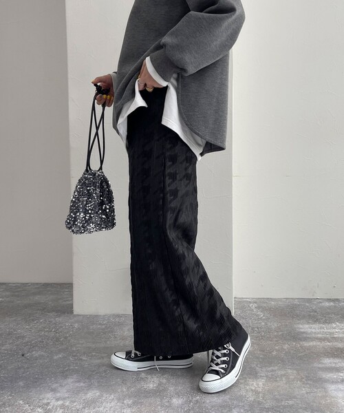 fredy emue（フレディエミュ）の「カットコールタイトスカート（スカート・レディース・ホワイト系その他/ベージュ/ブラック/ブラック系その他・38）」の7枚目の写真