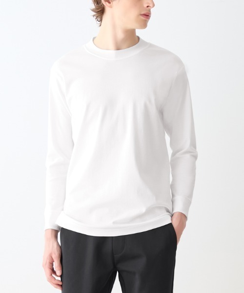 BODY WILD（ボディーワイルド）の「BODY WILD/ボディワイルド クルーネックロングスリーブ ジャケットプラス 後ろ襟高め（Tシャツ/カットソー・メンズ・ホワイト/ブラック/ブラウン系その他・MEDIUM/LARGE）」の2枚目の写真