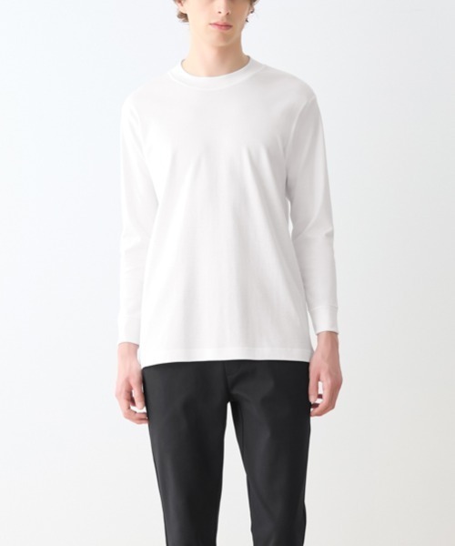 BODY WILD（ボディーワイルド）の「BODY WILD/ボディワイルド クルーネックロングスリーブ ジャケットプラス 後ろ襟高め（Tシャツ/カットソー・メンズ・ホワイト/ブラック/ブラウン系その他・MEDIUM/LARGE）」の4枚目の写真