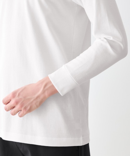 BODY WILD（ボディーワイルド）の「BODY WILD/ボディワイルド クルーネックロングスリーブ ジャケットプラス 後ろ襟高め（Tシャツ/カットソー・メンズ・ホワイト/ブラック/ブラウン系その他・MEDIUM/LARGE）」の9枚目の写真