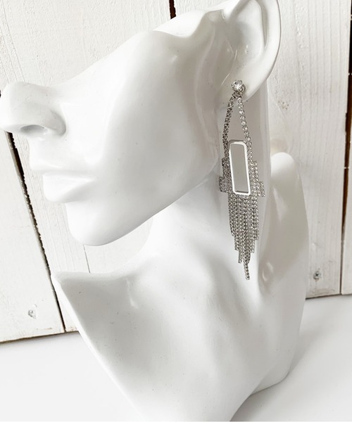 NOLITA LABORATORY（ノリータラボラトリー）の「【 NOLITA / ノリータ 】ラインストーン アクセサリー ピアス（ピアス（両耳用）・レディース・ゴールド/シルバー・FREE）」の3枚目の写真