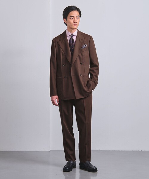 UNITED ARROWS（ユナイテッドアローズ）の「MARZOTTO ツイル 1プリーツ パンツ R-MODEL（スーツパンツ・メンズ・ダークブラウン・44/46/48/50/42/54）」の18枚目の写真