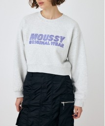RHINESTONE MOUSSY CROPPED プルオーバー