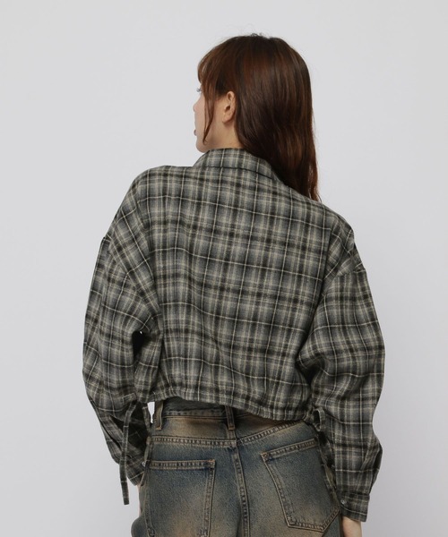 3.3 Field Trip (3.3フィールドトリップ)の「3.3 Field Trip/リボンポケットチェックシャツ(シャツ/ブラウス・レディース・ブラック/グレー/マスタード・FREE)」の11枚目の写真