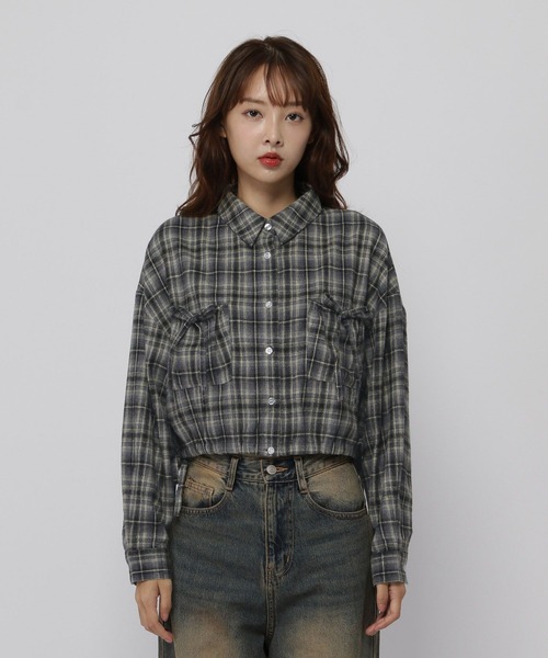 3.3 Field Trip (3.3フィールドトリップ)の「3.3 Field Trip/リボンポケットチェックシャツ(シャツ/ブラウス・レディース・ブラック/グレー/マスタード・FREE)」の13枚目の写真