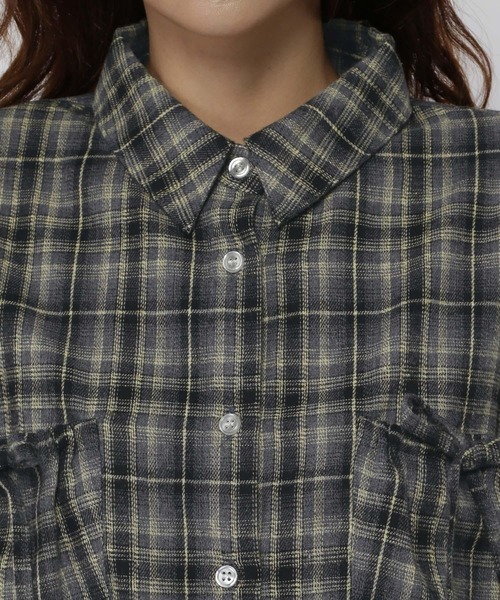 3.3 Field Trip (3.3フィールドトリップ)の「3.3 Field Trip/リボンポケットチェックシャツ(シャツ/ブラウス・レディース・ブラック/グレー/マスタード・FREE)」の16枚目の写真