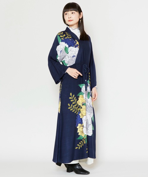 カヤ(カヤ)の「【カヤ】花柳ならいワンピース(ワンピース・レディース・スミクロ/ネイビー/ホワイト×ブルー/グリーン系その他・FREE)」の22枚目の写真