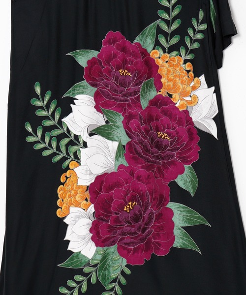 カヤ(カヤ)の「【カヤ】花柳ならいワンピース(ワンピース・レディース・スミクロ/ネイビー/ホワイト×ブルー/グリーン系その他・FREE)」の18枚目の写真