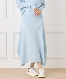 YVON（イヴォン）の「ハンカチーフヘムニットスカート【セットアップ対応】（スカート）」