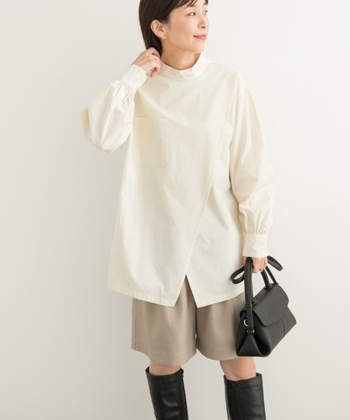 URBAN RESEARCH DOORS（アーバンリサーチドアーズ）の「ラップデザインシャツ（シャツ/ブラウス・レディース・ミント/アイボリー・MEDIUM）」の18枚目の写真