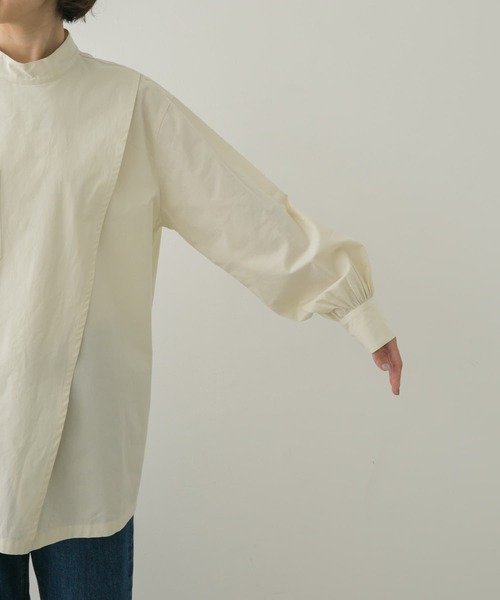 URBAN RESEARCH DOORS（アーバンリサーチドアーズ）の「ラップデザインシャツ（シャツ/ブラウス・レディース・ミント/アイボリー・MEDIUM）」の5枚目の写真