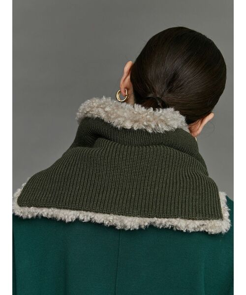 UN3D.（アンスリード）の「FABRIC MIX NECK WARMER / ファブリックミックスネックウォーマー（ネックウォーマー/スヌード・レディース・ブラック/カーキ・FREE）」の22枚目の写真