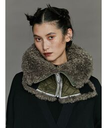 【美品】UN3D. FABRIC MIX NECK WARMERネックウォーマー UN3D.（アンスリード）の「FABRIC MIX NECK WARMER / ファブリック