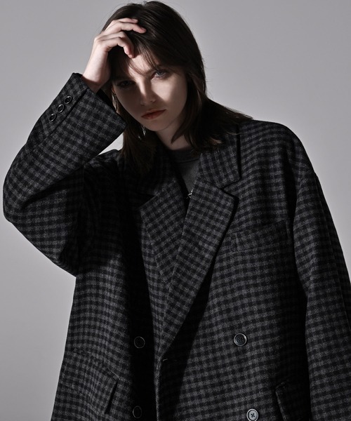 セール】TR w cloth loose tailored double jacket / TRダブルクロス